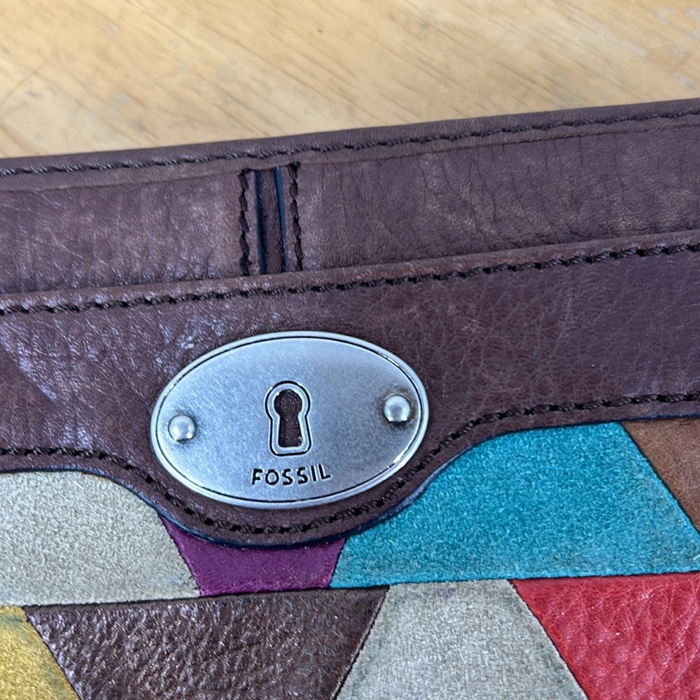 Fossil, Patchwork, Leather Wallet - image 2
